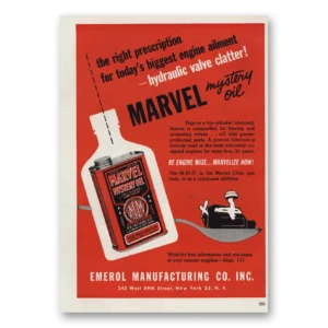 1951 Marvel Mystery Oil Print Ad | Right Prescription