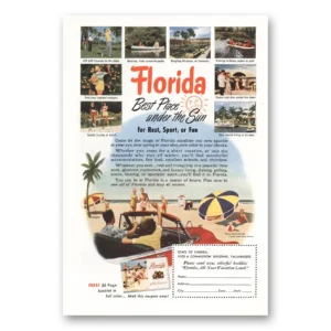 1951 Florida Print Ad | Under Sun