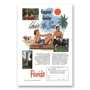 1951 Florida Print Ad | Happiest Holiday