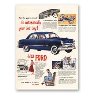 1951 Ford Print Ad | Automatically Best Buy