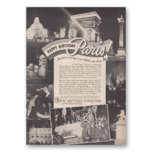 1951 France Print Ad | Birthday Paris