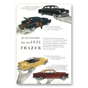 1951 Frazer Sedan Print Ad | Handcrafted