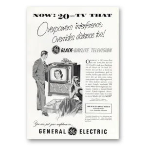 1951 General Electric Television Print Ad | Interference Tv