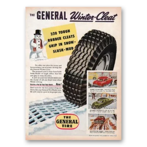 1951 General Tire Print Ad | Winter Cleat