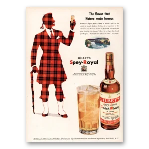 1951 Gilbeys Whisky Print Ad | Spey Royal