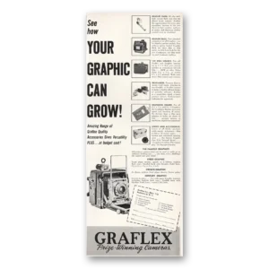 1951 Graflex Cameras Print Ad | Graphic