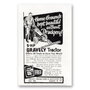 1951 Gravely Tractors Print Ad | Home Grounds