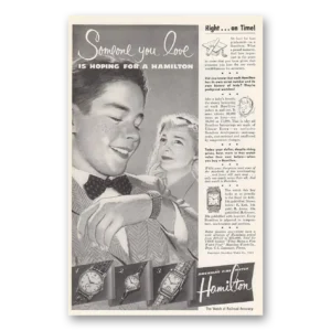 1951 Hamilton Watch Print Ad | Graduation