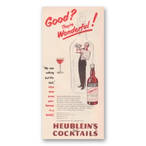1951 Heublein Cocktails Print Ad | Wonderful