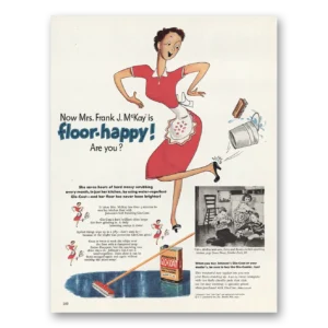1951 Johnson & Sons Print Ad | Floor Happy