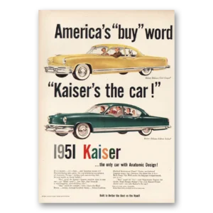 1951 Kaiser Frazer Print Ad | Americas Buy Word