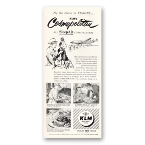 1951 KLM Royal Dutch Airlines Print Ad | Cosmopolitan