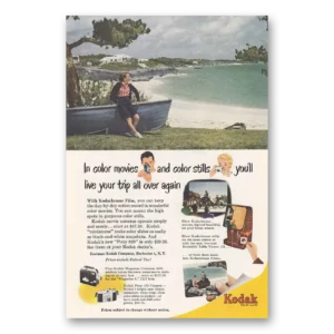 1951 Kodak Movie Camera Print Ad | Color Stills
