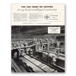 1951 Koppers Print Ad | Metallurgical