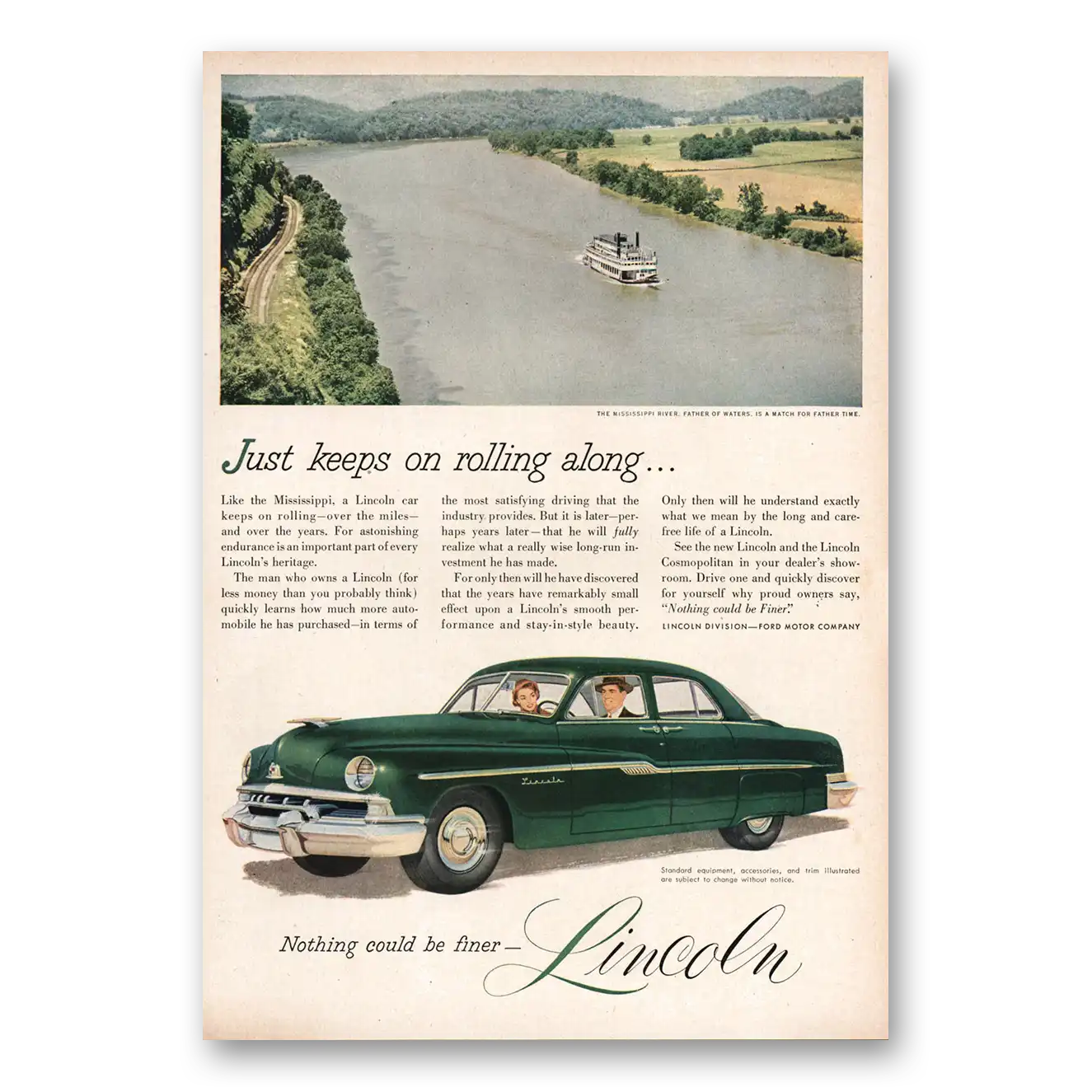 1951 Lincoln Cosmopolitan Print Ad | Rolling Along