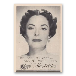 1951 Maybelline Eye Makeup Print Ad | Fashion Wise