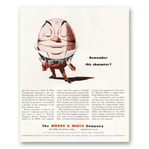 1951 Moore & White Company Print Ad | Character