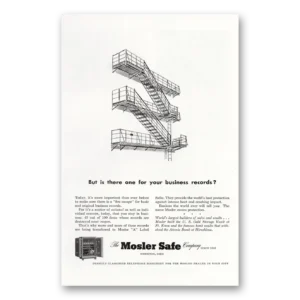 1951 Mosler Safe Print Ad | Business Records