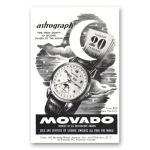 1951 Movado Watch Print Ad | Astrograph Time