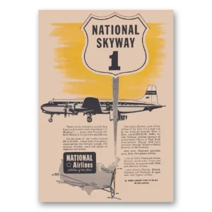 1951 National Airlines Print Ad | National Skyway
