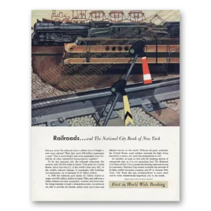 1951 National City Bank New York Print Ad | Tons Freight