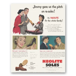 1951 Neolite Soles Print Ad | Jimmy Pitch