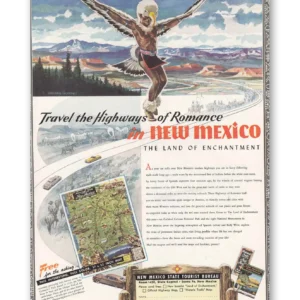 1951 New Mexico Print Ad | Highways Romance