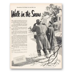 1951 New York Life Insurance Print Ad | Walk Snow