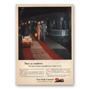 1947 New York Central Print Ad | Headliners In New York Centrals Luxury Parade