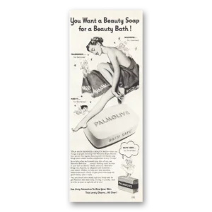 1951 Palmolive Soap Print Ad | Beauty Bath