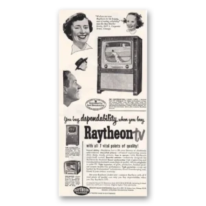 1951 Raytheon Print Ad | Tv Constellation