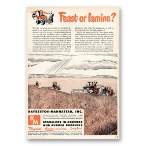 1951 Raybestos Manhattan Print Ad | Feast Or Famine