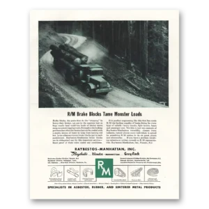 1951 Raybestos Manhattan Print Ad | Manhattan Rm