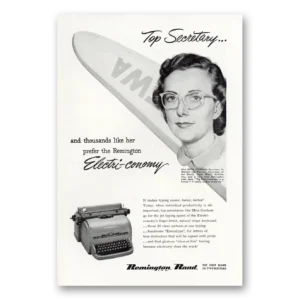 1951 Remington Typewriter Print Ad | Neta Gorham