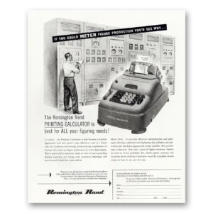 1951 Remington Rand Printing Calculator Print Ad | Figuring Needs