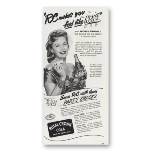 1951 Royal Crown Cola Print Ad | Rhonda Fleming