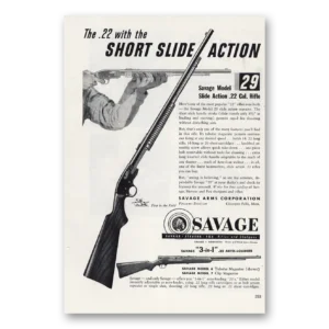 1951 Savage Arms Print Ad | Short Slide Action