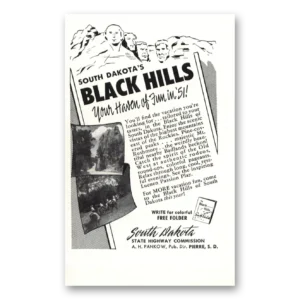 1951 South Dakota Print Ad | Black Hills Haven Fun
