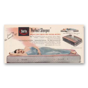 1951 Serta Mattress Print Ad | Perfect Sleeper