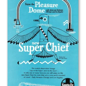 1951 Santa Fe Railway Print Ad | Pleasure Dome