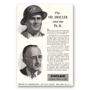 1951 Sinclair Print Ad | Oil Driller