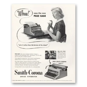 1951 Smith Corona Typewriters Print Ad | Whoa
