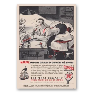 1951 Marfak Lubrication Print Ad | Cushiony