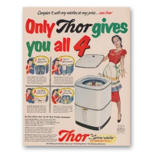 1951 Thor Spinner Washer Print Ad | Only Thor