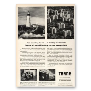 1951 Trane Air Condioning Print Ad | Dwelling