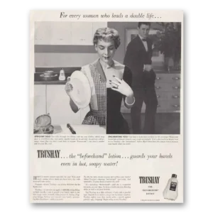 1950 Trushay Lotion Print Ad | Double Life