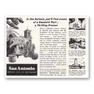 1951 San Antonio Texas Print Ad | Romantic Past