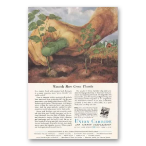 1951 Union Carbide Print Ad | Green Thumbs