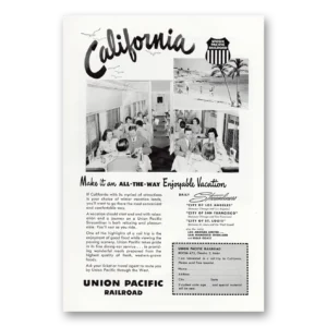 1951 Union Pacific Railroad Print Ad | All Way