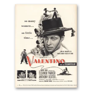 1951 Columbia Pictures Print Ad | Valentino Promo